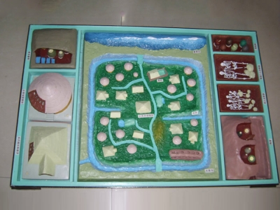 半坡遺址復(fù)原模型